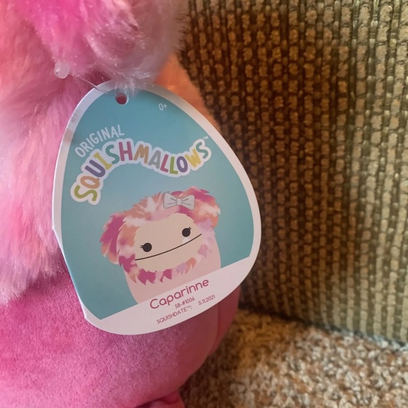 Squishmallow Caparinne Pink Yeti Sasquatch Bigfoot NWT 8” - Picture 2 of 6